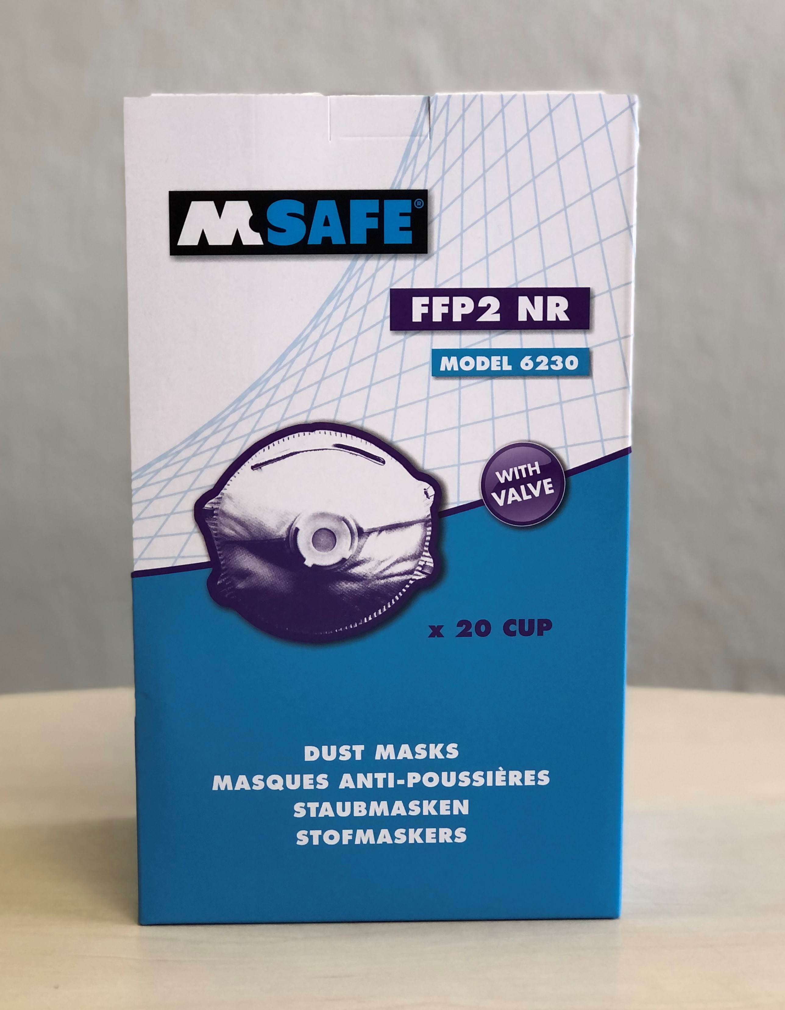 Uit voorraad leverbaar: mond/stof masker FFP2 NR